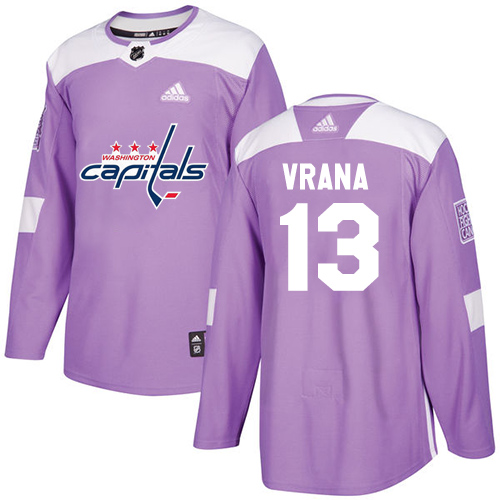 Dětské NHL Washington Capitals dresy 13 Jakub Vrana Authentic Nachový Adidas Fights Cancer Practice