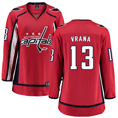 Dámské NHL Washington Capitals dresy 13 Jakub Vrana Breakaway Červené Fanatics Branded Domácí