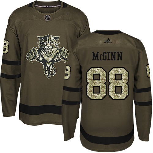 Pánské NHL Florida Panthers dresy 88 Jamie McGinn Authentic Zelená Adidas Salute to Service