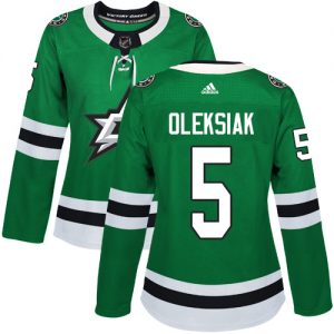 Dámské NHL Dallas Stars dresy 5 Jamie Oleksiak Authentic Zelená Adidas Domácí