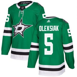 Dětské NHL Dallas Stars dresy 5 Jamie Oleksiak Authentic Zelená Adidas Domácí