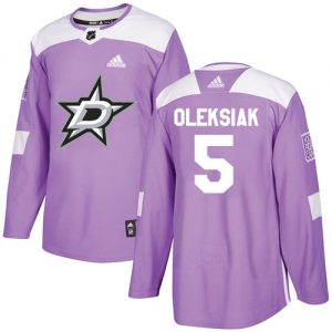 Dětské NHL Dallas Stars dresy 5 Jamie Oleksiak Authentic Nachový Adidas Fights Cancer Practice