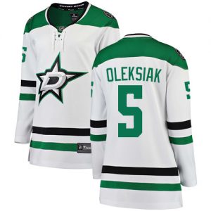 Dámské NHL Dallas Stars dresy 5 Jamie Oleksiak Breakaway Bílý Fanatics Branded Venkovní