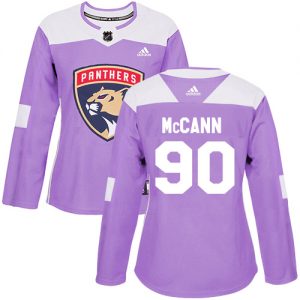 Dámské NHL Florida Panthers dresy 90 Jared McCann Authentic Nachový Adidas Fights Cancer Practice