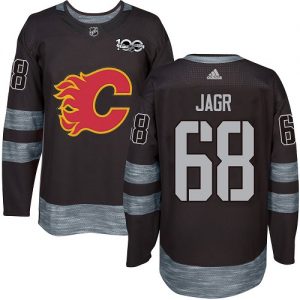 Pánské NHL Calgary Flames dresy Jaromir Jagr 68 Authentic Černá Adidas 1917 2017 100th Anniversary