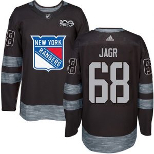 Pánské NHL New York Rangers dresy 68 Jaromir Jagr Authentic Černá Adidas 1917 2017 100th Anniversary