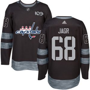Pánské NHL Washington Capitals dresy Jaromir Jagr 68 Authentic Černá Adidas 1917 2017 100th Anniversary