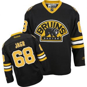 Pánské NHL Boston Bruins dresy Jaromir Jagr 68 Authentic Černá Reebok Alternativní hokejové dresy