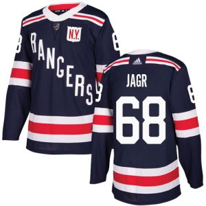 Pánské NHL New York Rangers dresy 68 Jaromir Jagr Authentic Námořnická modrá Adidas 2018 Winter Classic