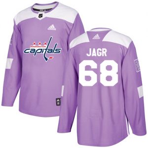 Pánské NHL Washington Capitals dresy Jaromir Jagr 68 Authentic Nachový Adidas Fights Cancer Practice