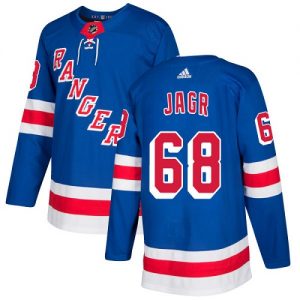 Pánské NHL New York Rangers dresy 68 Jaromir Jagr Authentic Kuninkaallisen modrá Adidas Domácí