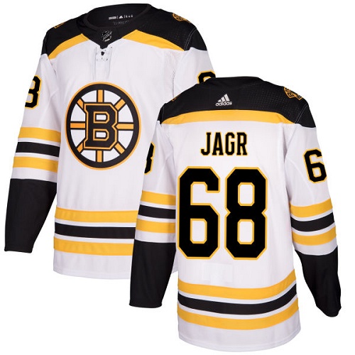 Pánské NHL Boston Bruins dresy Jaromir Jagr 68 Authentic Bílý Adidas Venkovní