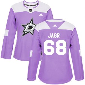 Dámské NHL Dallas Stars dresy Jaromir Jagr 68 Authentic Nachový Adidas Fights Cancer Practice