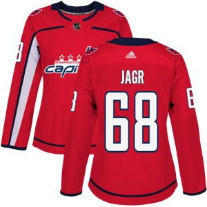 Dámské NHL Washington Capitals dresy Jaromir Jagr 68 Authentic Červené Adidas Domácí