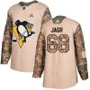 Dětské NHL Pittsburgh Penguins dresy Jaromir Jagr 68 Authentic Camo Adidas Veterans Day Practice