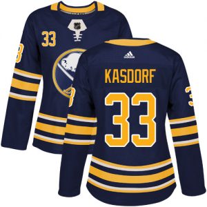 Dámské NHL Buffalo Sabres dresy Jason Kasdorf 33 Authentic Námořnická modrá Adidas Domácí