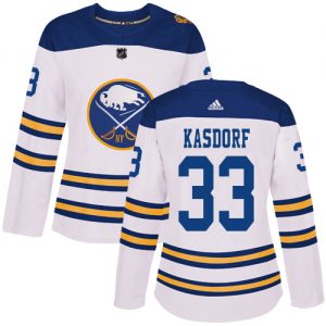 Dámské NHL Buffalo Sabres dresy Jason Kasdorf 33 Authentic Bílý Adidas 2018 Winter Classic