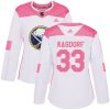 Dámské NHL Buffalo Sabres dresy Jason Kasdorf 33 Authentic Bílý Růžový Adidas Fashion