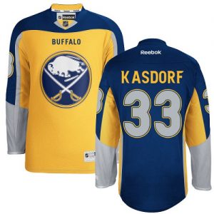 Dětské NHL Buffalo Sabres dresy Jason Kasdorf 33 Authentic Zlato Reebok Alternativní hokejové dresy