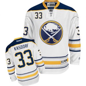 Dětské NHL Buffalo Sabres dresy Jason Kasdorf 33 Authentic Bílý Reebok Venkovní hokejové dresy