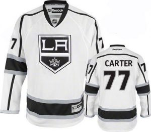 Dámské NHL Los Angeles Kings dresy 77 Jeff Carter Authentic Bílý Reebok Venkovní hokejové dresy