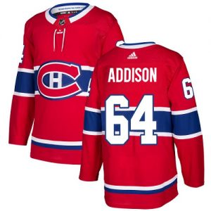 Dětské NHL Montreal Canadiens dresy 64 Jeremiah Addison Authentic Červené Adidas Domácí
