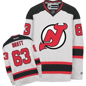 Dámské NHL New Jersey Devils dresy 63 Jesper Bratt Authentic Bílý Reebok Venkovní hokejové dresy