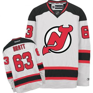 Dětské NHL New Jersey Devils dresy 63 Jesper Bratt Authentic Bílý Reebok Venkovní hokejové dresy