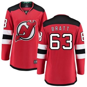 Dámské NHL New Jersey Devils dresy 63 Jesper Bratt Breakaway Červené Fanatics Branded Domácí