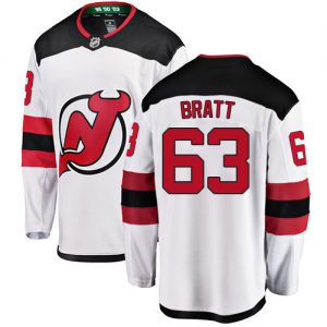 Dětské NHL New Jersey Devils dresy 63 Jesper Bratt Breakaway Bílý Fanatics Branded Venkovní