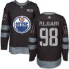 Pánské NHL Edmonton Oilers dresy 98 Jesse Puljujarvi Authentic Černá Adidas 1917 2017 100th Anniversary