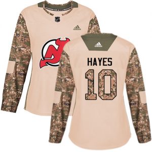 Dámské NHL New Jersey Devils dresy 10 Jimmy Hayes Authentic Camo Adidas Veterans Day Practice