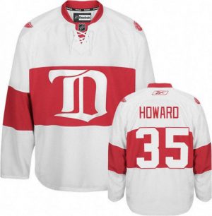 Pánské NHL Detroit Red Wings dresy 35 Jimmy Howard Authentic Bílý Reebok Alternativní Winter Classic