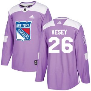 Pánské NHL New York Rangers dresy 26 Jimmy Vesey Authentic Nachový Adidas Fights Cancer Practice