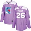 Dětské NHL New York Rangers dresy 26 Jimmy Vesey Authentic Nachový Adidas Fights Cancer Practice