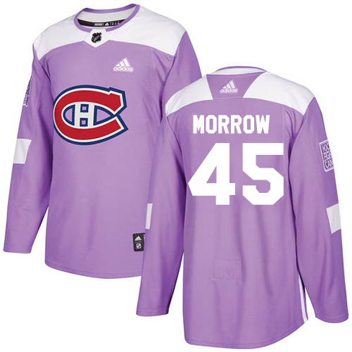 Pánské NHL Montreal Canadiens dresy 45 Joe Morrow Authentic Nachový Adidas Fights Cancer Practice