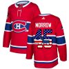 Pánské NHL Montreal Canadiens dresy 45 Joe Morrow Authentic Červené Adidas USA Flag Fashion