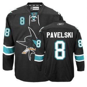 Dětské NHL San Jose Sharks dresy 8 Joe Pavelski Authentic Černá Reebok Alternativní hokejové dresy