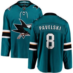 Dětské NHL San Jose Sharks dresy 8 Joe Pavelski Breakaway Teal Zelená Fanatics Branded Domácí