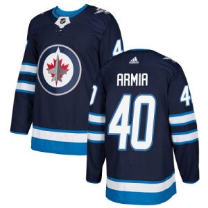 Pánské NHL Winnipeg Jets dresy 40 Joel Armia Authentic Námořnická modrá Adidas Domácí