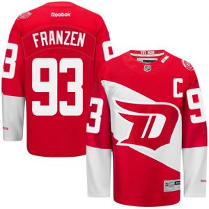 Pánské NHL Detroit Red Wings dresy 93 Johan Franzen Authentic Červené Reebok 2016 Stadium Series