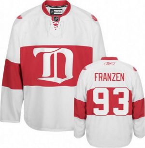 Pánské NHL Detroit Red Wings dresy 93 Johan Franzen Authentic Bílý Reebok Alternativní Winter Classic