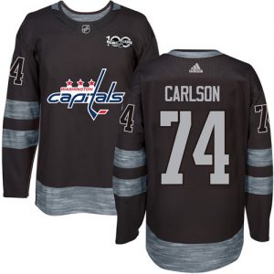 Pánské NHL Washington Capitals dresy 74 John Carlson Authentic Černá Adidas 1917 2017 100th Anniversary