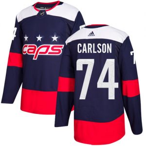 Pánské NHL Washington Capitals dresy 74 John Carlson Authentic Námořnická modrá Adidas 2018 Stadium Series