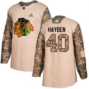 Dětské NHL Chicago Blackhawks dresy 40 John Hayden Authentic Camo Adidas Veterans Day Practice