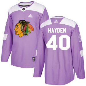 Dětské NHL Chicago Blackhawks dresy 40 John Hayden Authentic Nachový Adidas Fights Cancer Practice