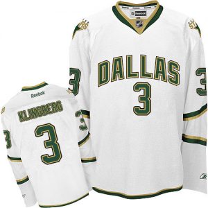 Pánské NHL Dallas Stars dresy 3 John Klingberg Authentic Bílý Reebok Alternativní hokejové dresy