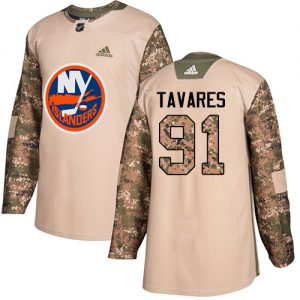 Pánské NHL New York Islanders dresy 91 John Tavares Authentic Camo Adidas Veterans Day Practice