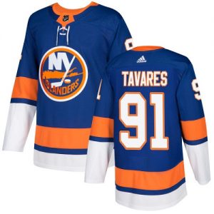 Pánské NHL New York Islanders dresy 91 John Tavares Authentic královská modrá Adidas Domácí