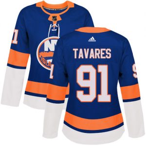 Dámské NHL New York Islanders dresy 91 John Tavares Authentic královská modrá Adidas Domácí